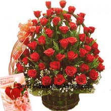 Arrangement of 50 Red Roses