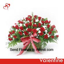 Beautiful Arrangement of 100 Red And White Roses