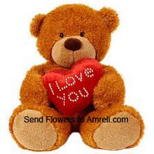 1.5 Feet Tall Teddy Bear With A Heart (  Please Note That We Reserve The Right To Substitute Any Product With A Suitable Product Of Equal Value In Case Of Non Availability Of A Certain Product)