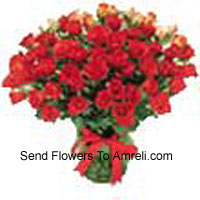 Bunch Of 24 Red Colored Roses