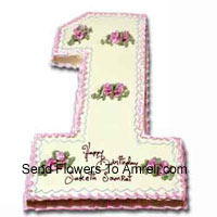 3 KG (6.6 Lbs) Vanilla Number Cake. You Can Specify The Flavor And The Number You Require In The 