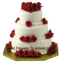 3 Tier, 6 Kg (13.2Lbs) Vanilla Cake. To Change The Flavor You Can Specify The Flavor You Require In 