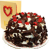 1 Kg (2.2 Lbs) Chocolate Crisp Cake With A Free Greeting Card