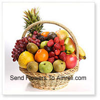 Basket Of 4 Kg (8.8 Lbs) Assorted Fresh Fruit Basket