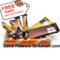 Gift Wrapped Assorted Chocolates With A Free Rakhi (This Product Needs To Be Accompanied With The Flowers)