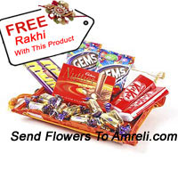 Gift Wrapped Assorted Chocolates With A Free Rakhi(This Product Needs To Be Accompanied With The Flowers)