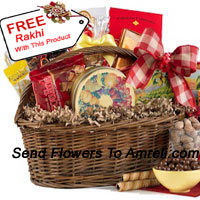 A Big Basket Of Assorted Chocolates With A Free Rakhi
